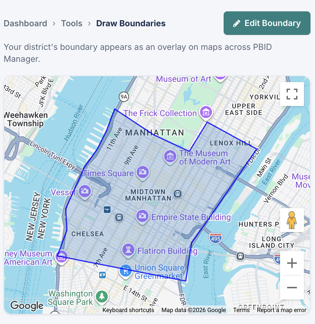 PBID Manager Mobile District Boundaries